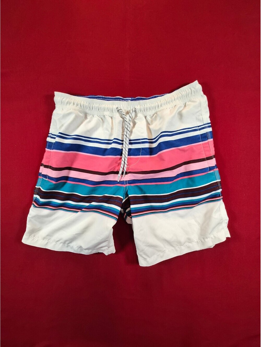 Aeropostale Striped Swim Trunks Sz L
